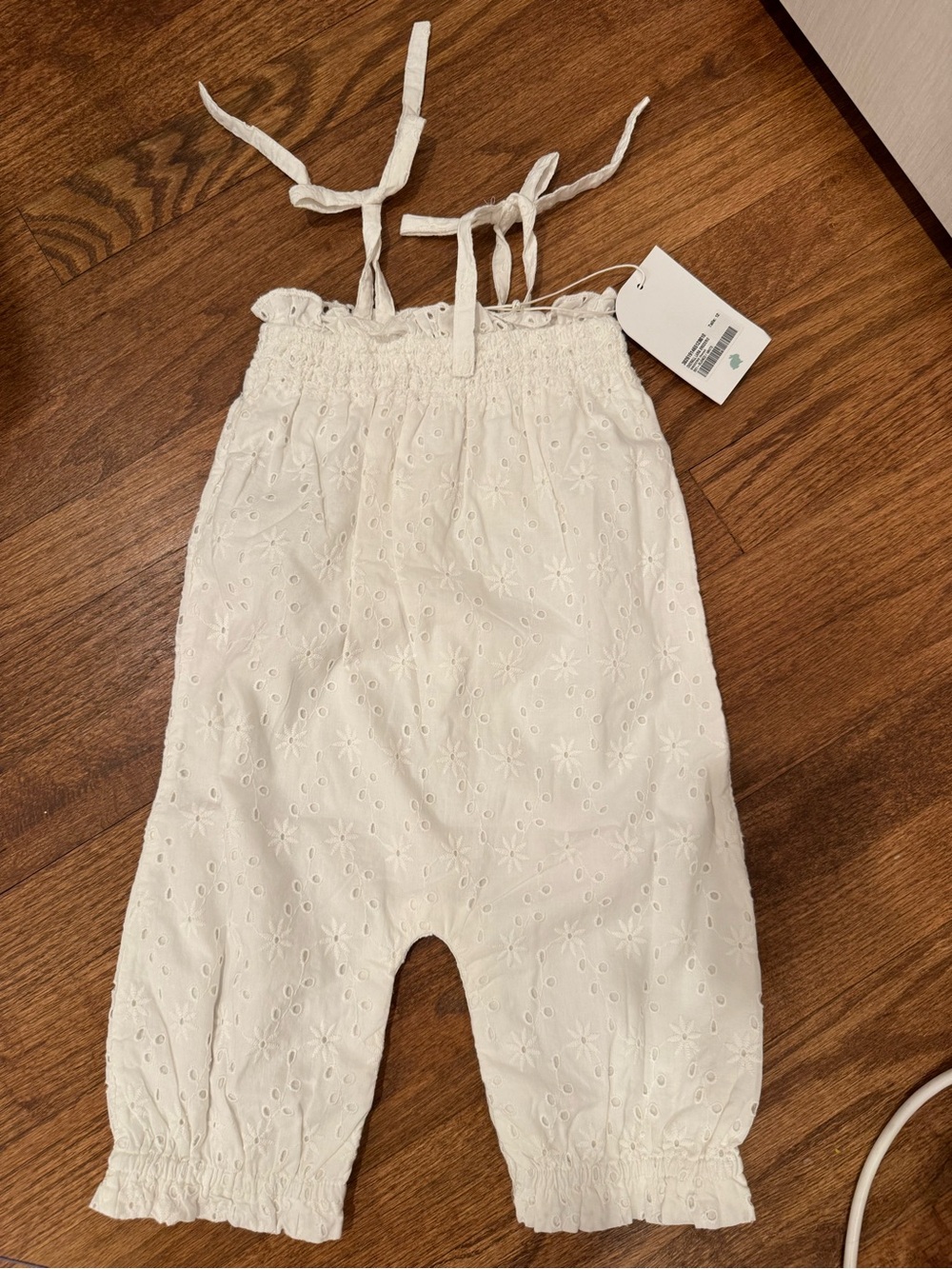 babycottons White Eyelet One-Piece Romper
